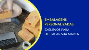 Embalagem personalizada em cima de balcao